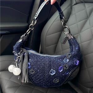 Coach Chelsea Tweed Hobo in Sequin Tea Rose